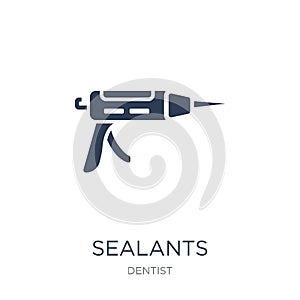 Sealants icon. Trendy flat vector Sealants icon on white background from Dentist collection