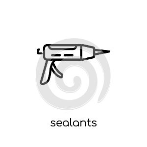 Sealants icon. Trendy modern flat linear vector Sealants icon on photo