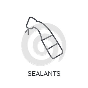 Sealants linear icon. Modern outline Sealants logo concept on wh photo