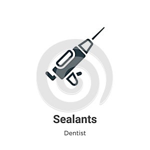 Sealants vector icon on white background. Flat vector sealants icon symbol sign from modern dentist collection for mobile concept photo