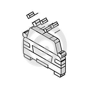 sealed cabin isometric icon vector illustration