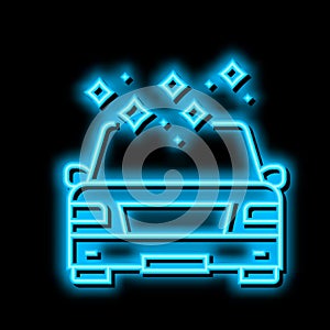 sealed cabin neon glow icon illustration