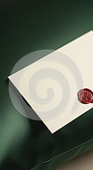 Sealed envelope on dark background