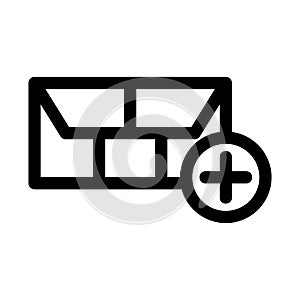 sealed envelope icon or logo isolated sign symbol vector illustration