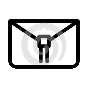 sealed envelope icon or logo isolated sign symbol vector illustration