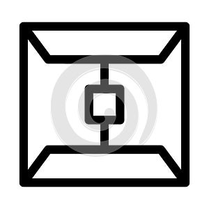 sealed envelope icon or logo isolated sign symbol vector illustration