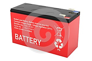 Sealed UPS battery, 3D rendering photo