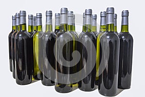 Sealed wine bottles