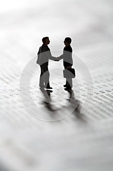 Sealing a business transaction with a handshake photo