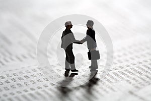 Sealing a business transaction with a handshake