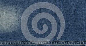 Seam blue denim cotton jeans fabric texture background