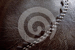 Seam of leather