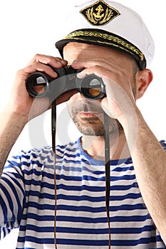 Seaman with binoculars