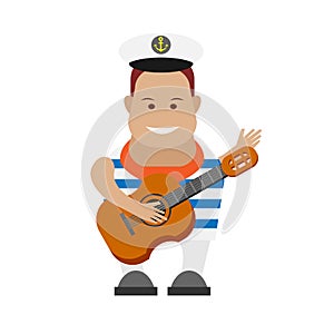 Seaman with guitar