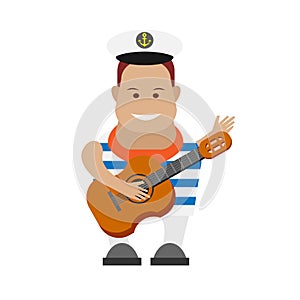 Seaman with guitar photo