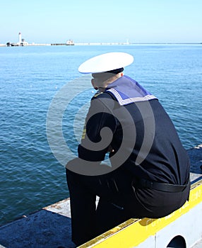 Seaman in uniform photo