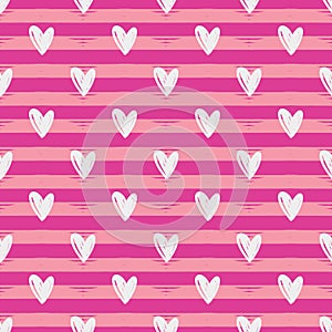 Seamlees Striped pattern and hearts