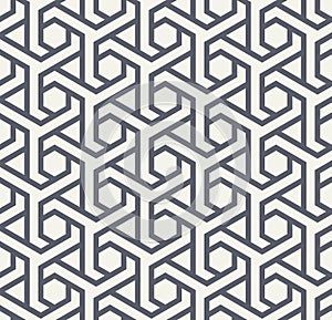 Seamles geometric pattern with hexagons and triangles - vector eps8