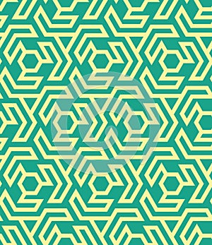 Seamles geometric pattern from hexagons and triangles - vector eps8