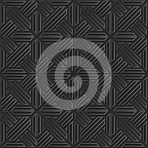 Seamless 3D elegant dark paper art pattern 319 Cross Polygon Geometry