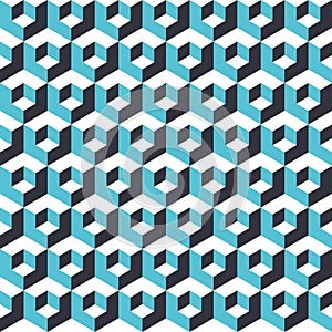 Seamless 3d isometric cube pattern background texture