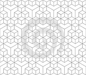 Seamless 3d isometric cube pattern background texture