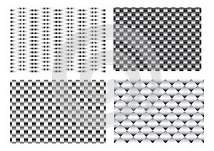 Seamless 3D weave metal pattern for texture vector