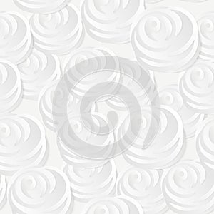 Seamless abstract 3D white background with roses.