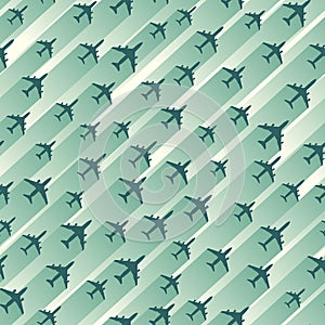 Seamless abstract background of aircrafts.