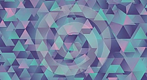 Abstract geometric background with gradient triangles in purple and teal