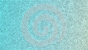 Abstract geometric cellular pattern with cyan and light blue gradient