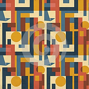 Seamless abstract background with geometric elements