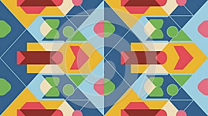 Seamless abstract background with geometric elements