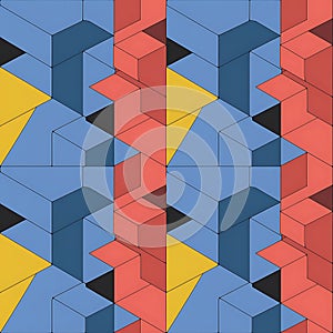 Seamless abstract background with geometric elements