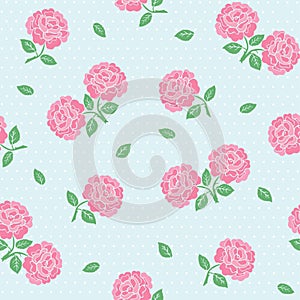 Seamless abstract background with pinck roses