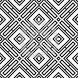 Seamless abstract background with rhombuses. Checkered infinity geometric pattern.
