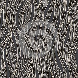 Seamless abstract black and gold abstract background