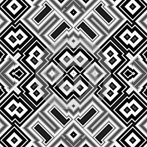 Seamless abstract black and white cubes background