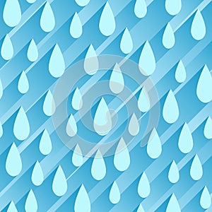 Seamless abstract blue background with raindrops.