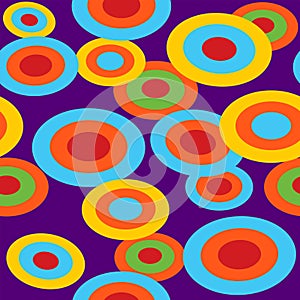 Seamless abstract bright pattern with concentric ovals