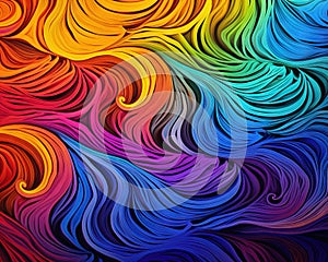 Seamless abstract colorful psytrance theme.