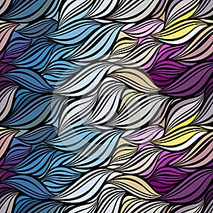 Seamless abstract curly wave pattern