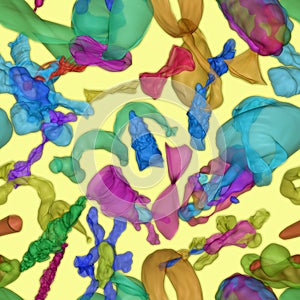 Seamless Abstract 3D Pattern with Colorful Fluid Shapes tilable pattern illustration photo