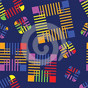 Seamless abstract dark color pattern template vector illustration