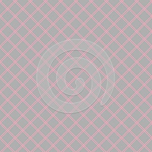 Seamless abstract diagonal grid squares gray pattern