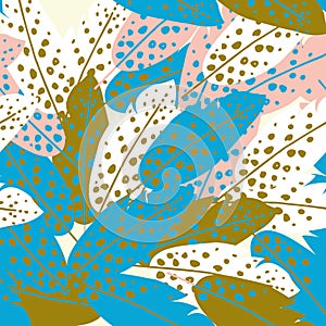 Seamless abstract feather pattern