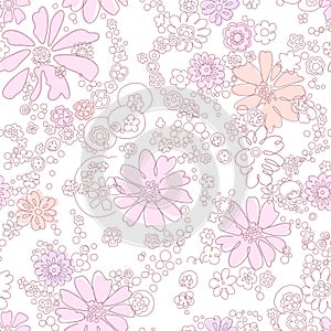 Seamless abstract  floral background