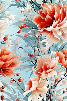 Seamless abstract floral background