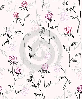 Seamless abstract floral background
