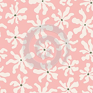 Seamless abstract floral form pattern